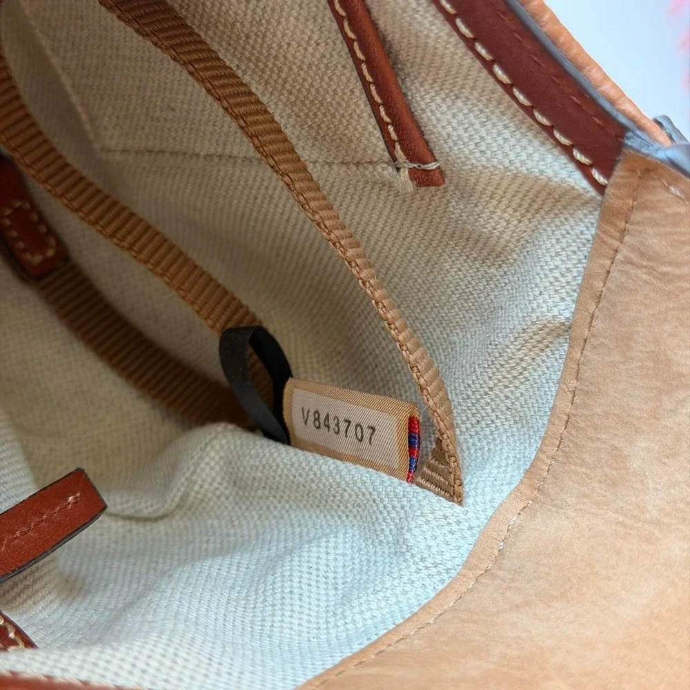 CARAMEL DOONEY AND BOURKE PEBBLE TURNLOCK HOBO 26 - Picture 7 of 7